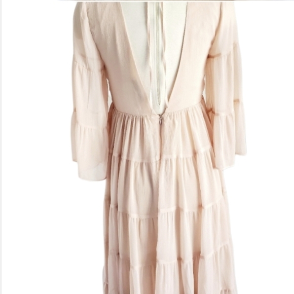 Endless Rose Bell Sleeve Pink Blush Dress - Picture 4 of 8